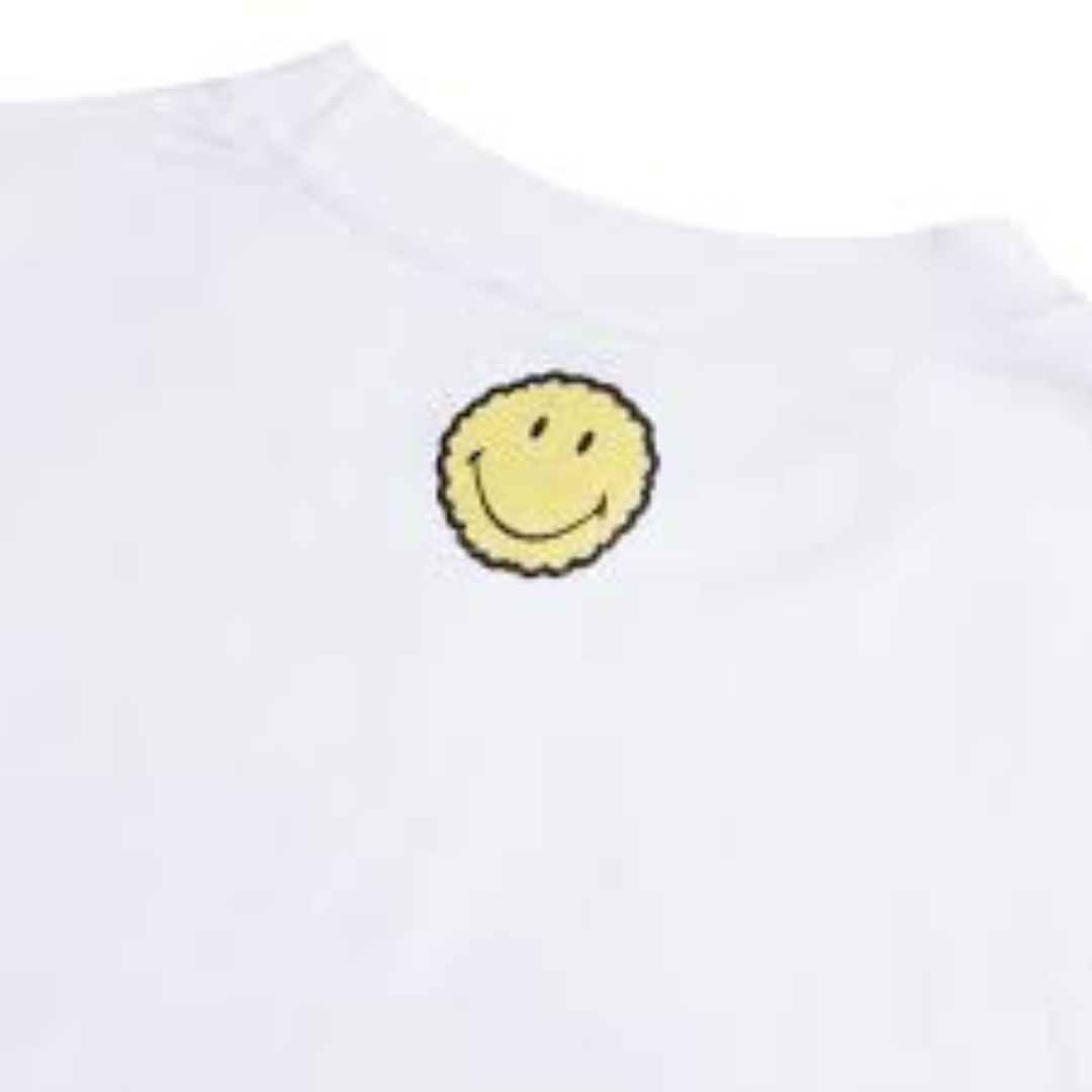Smiley X ADLV - Artwork Crop Top Short Sleeve T-Shirt - Image 3