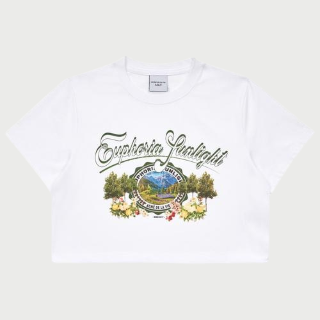 ADLV - Greenery Artwork Crop Top Short Sleeve T-shirt - Image 5