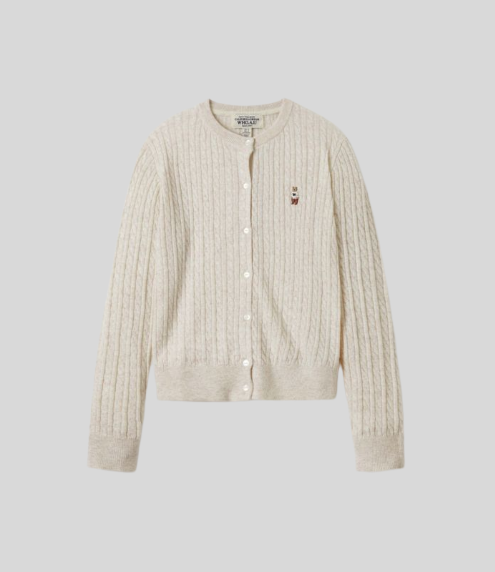 WHO.AU - Steve High Gauge Wool Cable Cardigan - Image 4