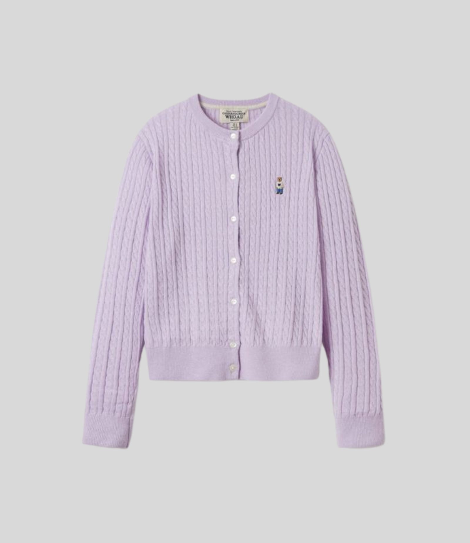 WHO.AU - Steve High Gauge Wool Cable Cardigan - Image 3