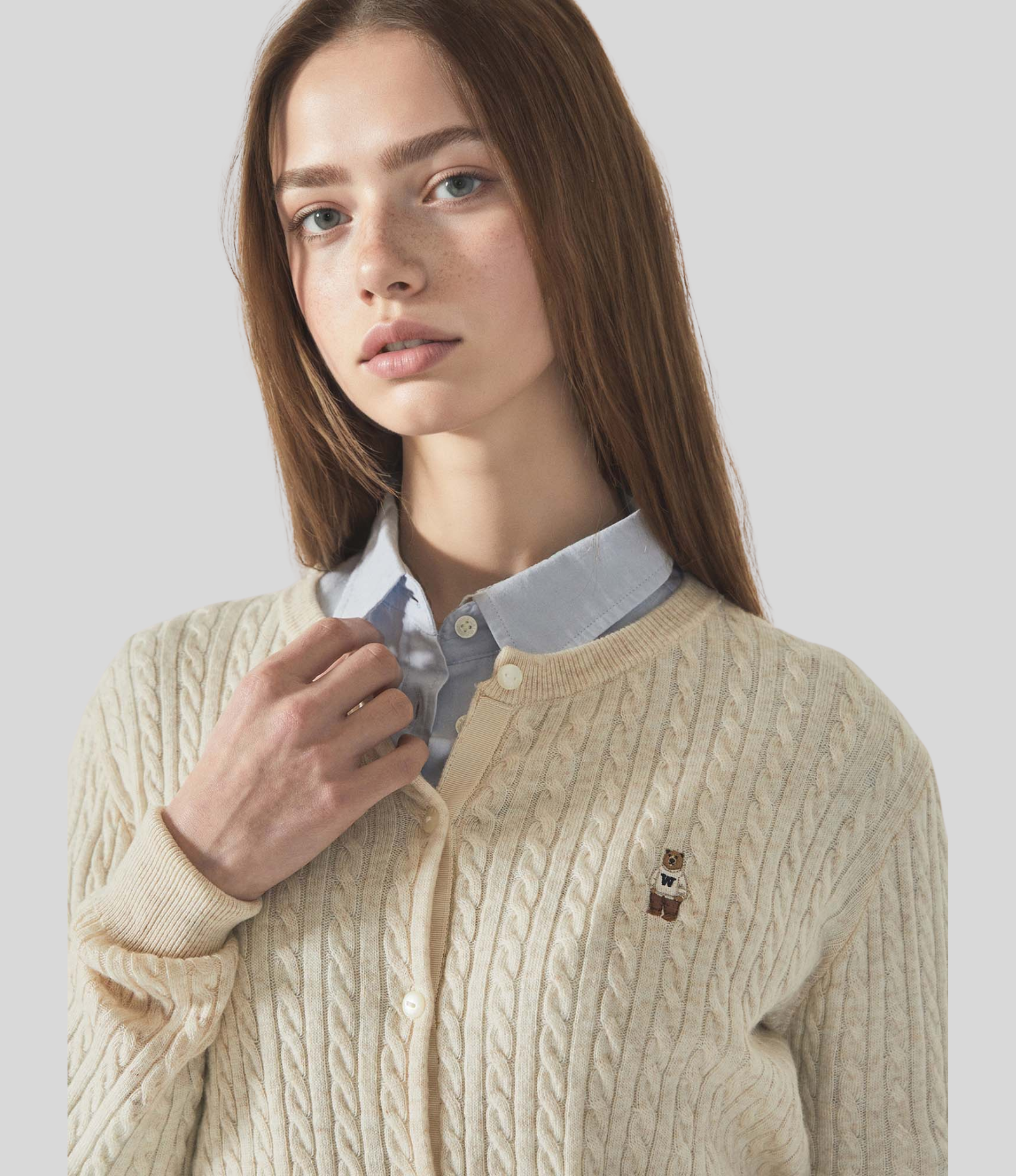 WHO.AU - Steve High Gauge Wool Cable Cardigan