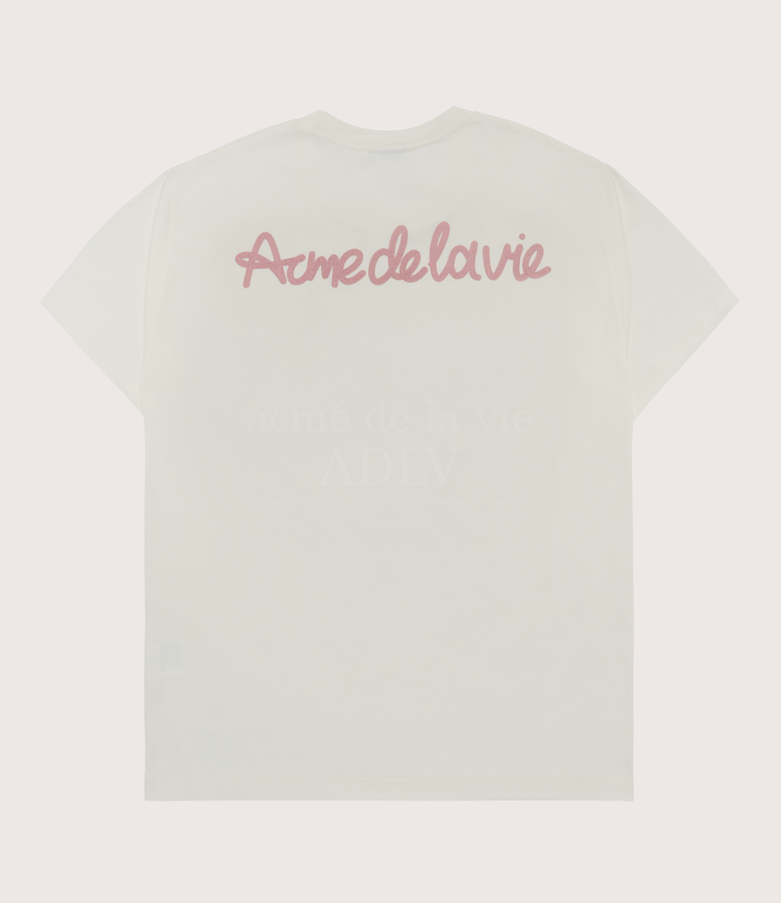 ADLV - Chain Embossing Script Printing Short Sleeve T-Shirt - Image 6