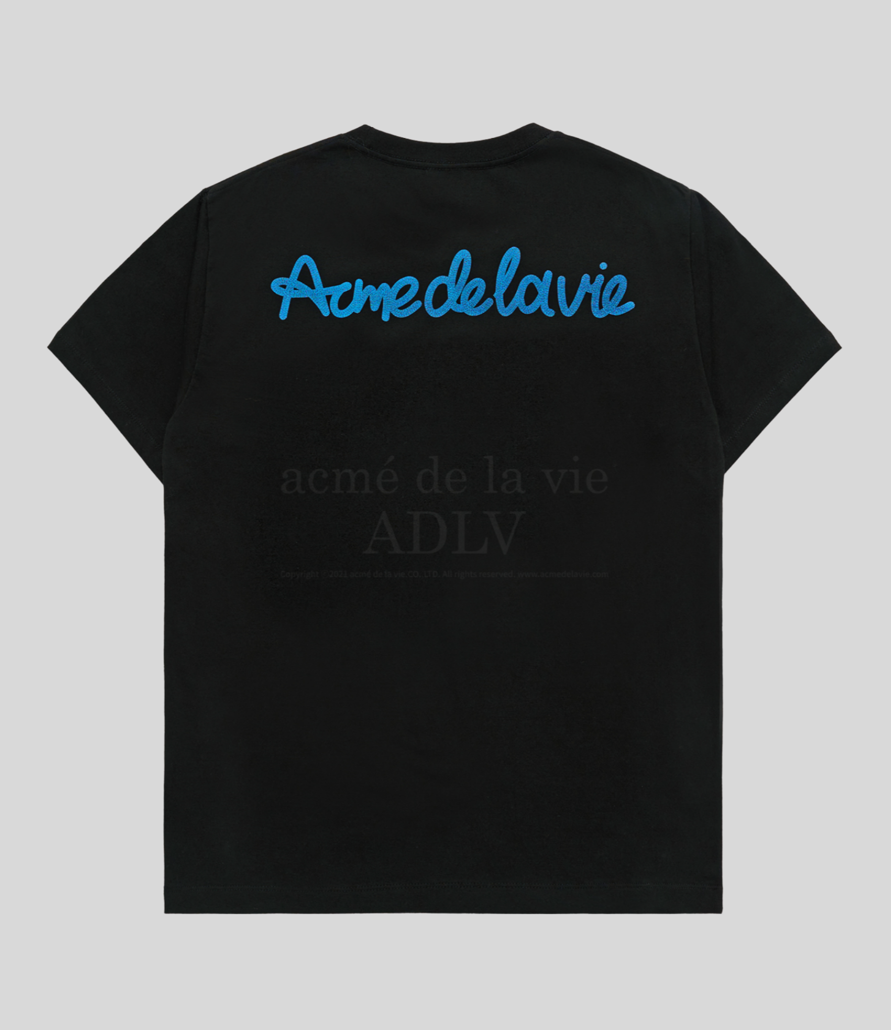 ADLV - Chain Embossing Script Printing Short Sleeve T-Shirt