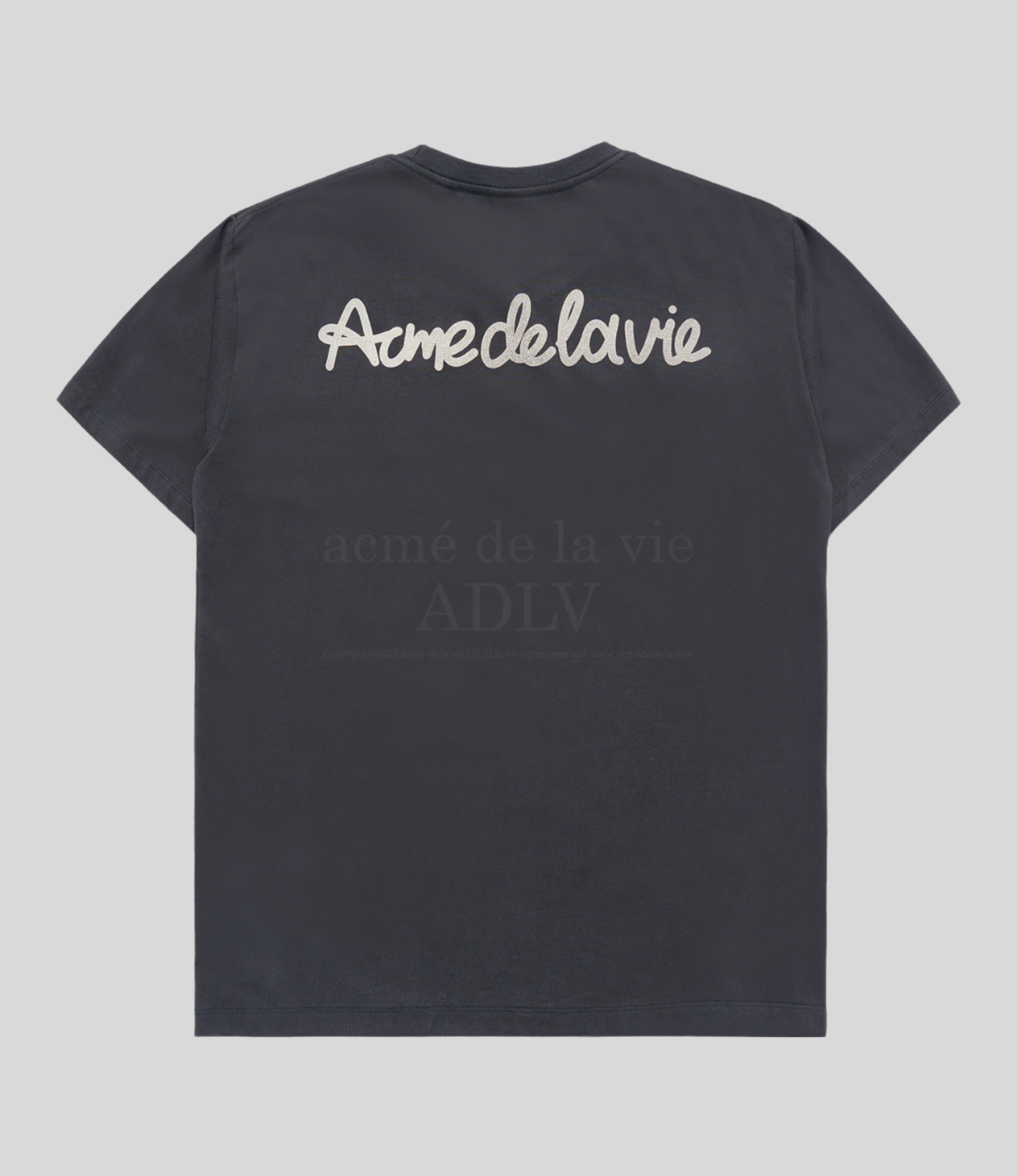 ADLV - Chain Embossing Script Printing Short Sleeve T-Shirt - Image 4