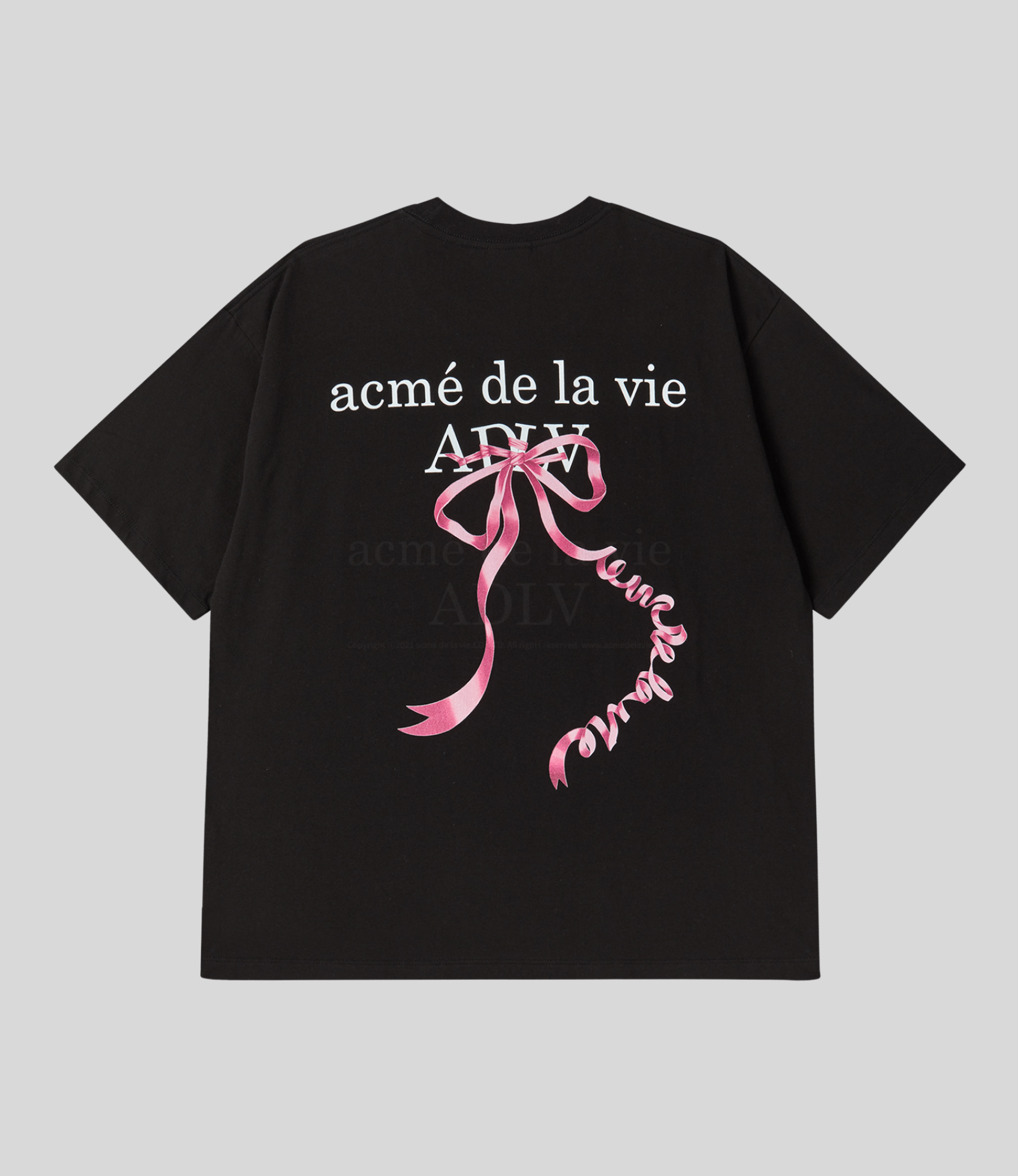 ADLV - Ribbon Basic Logo Short Sleeve T-Shirt