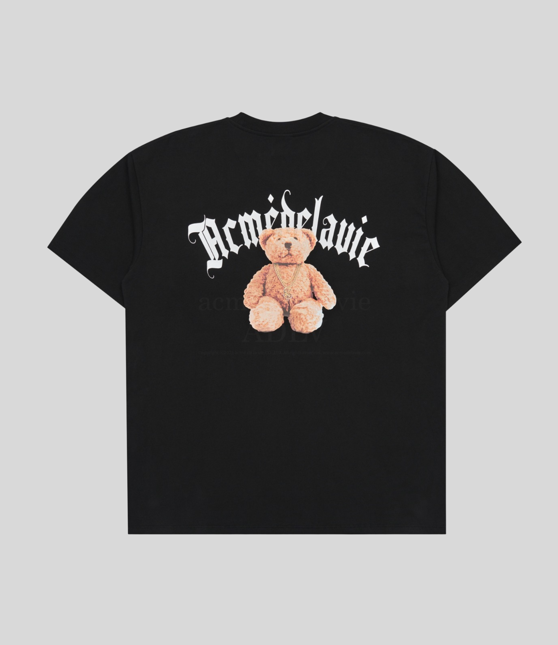 ADLV - Gold Chain Bear Doll Short Sleeve T-Shirt