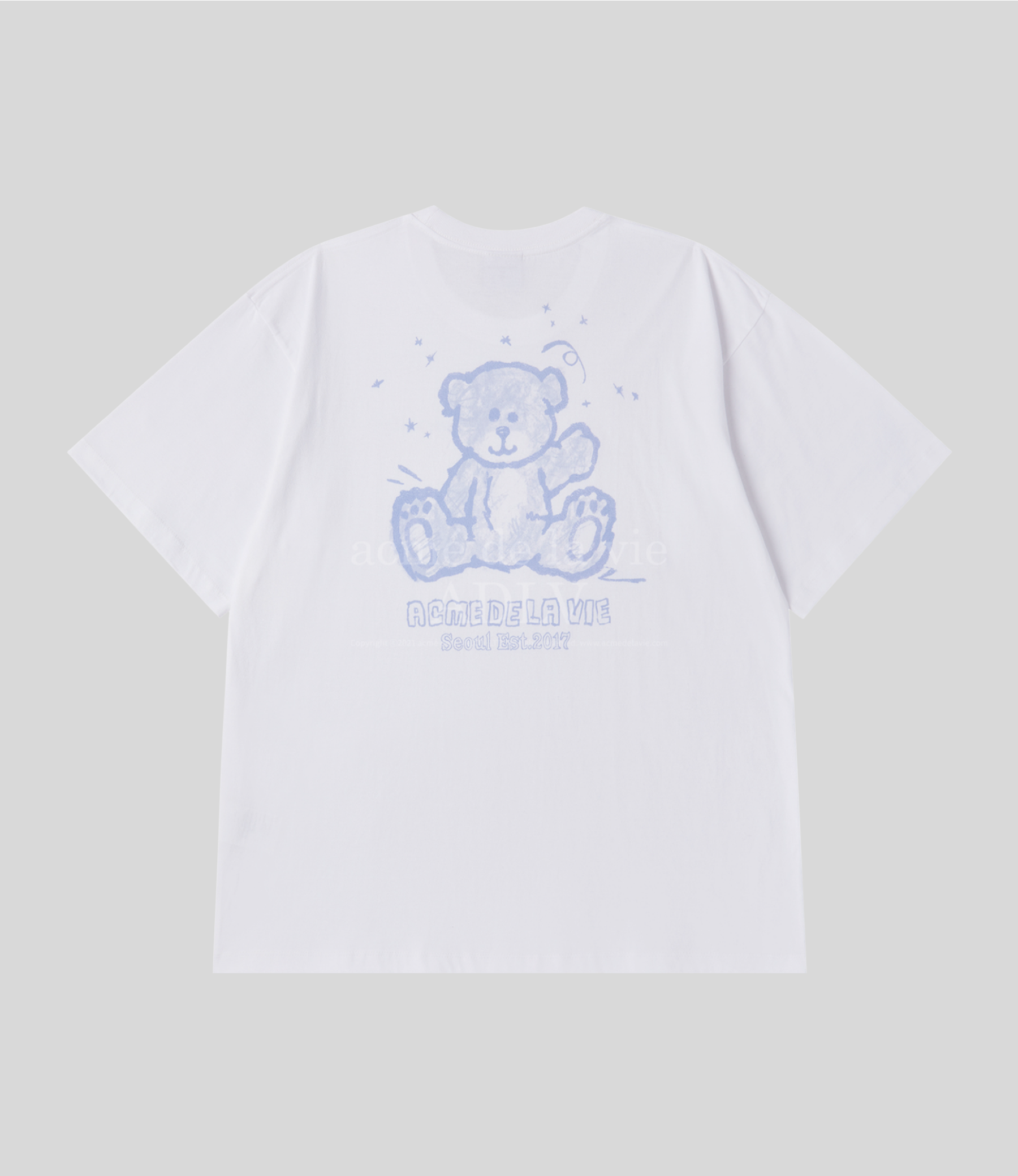 ADLV - Hand sketch Bear Short Sleeve T-Shirt - Image 4