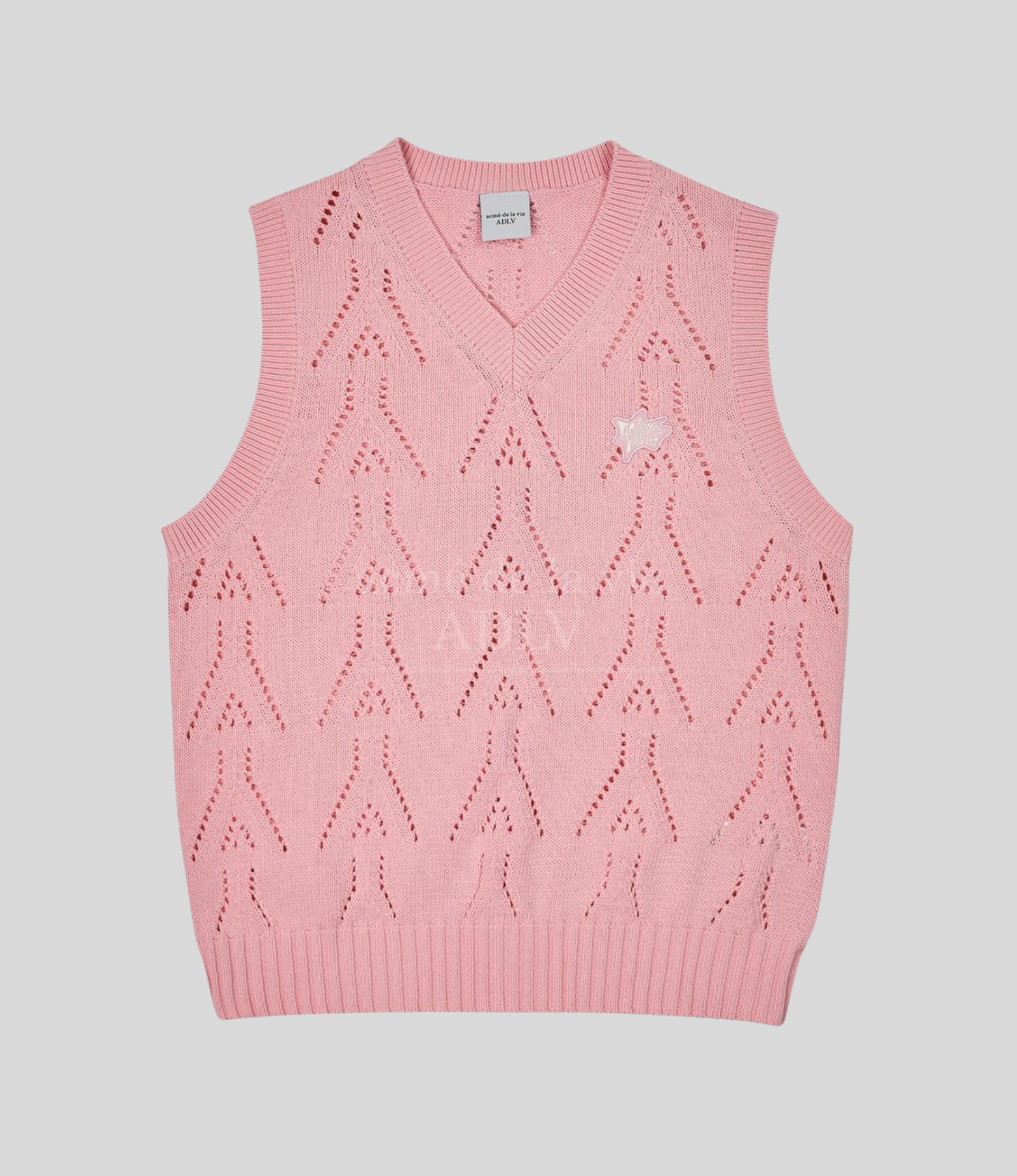 ADLV - A Logo Punching Knit Vest - Image 3