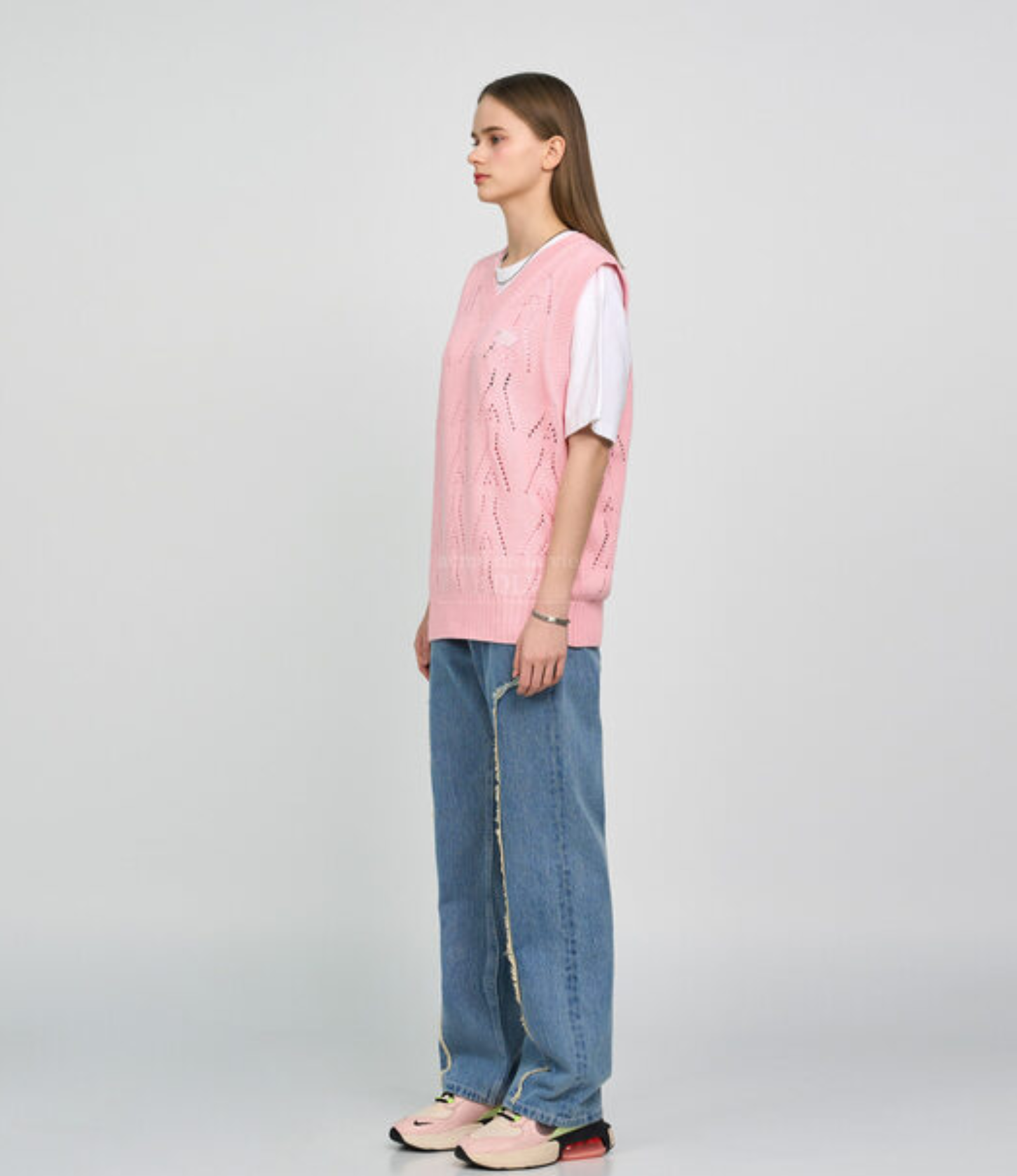 ADLV - A Logo Punching Knit Vest - Image 2