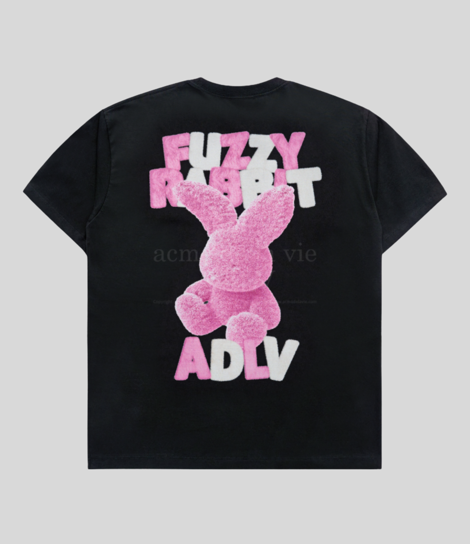 ADLV - Fuzzy Font Rabbit Short Sleeve T-Shirt