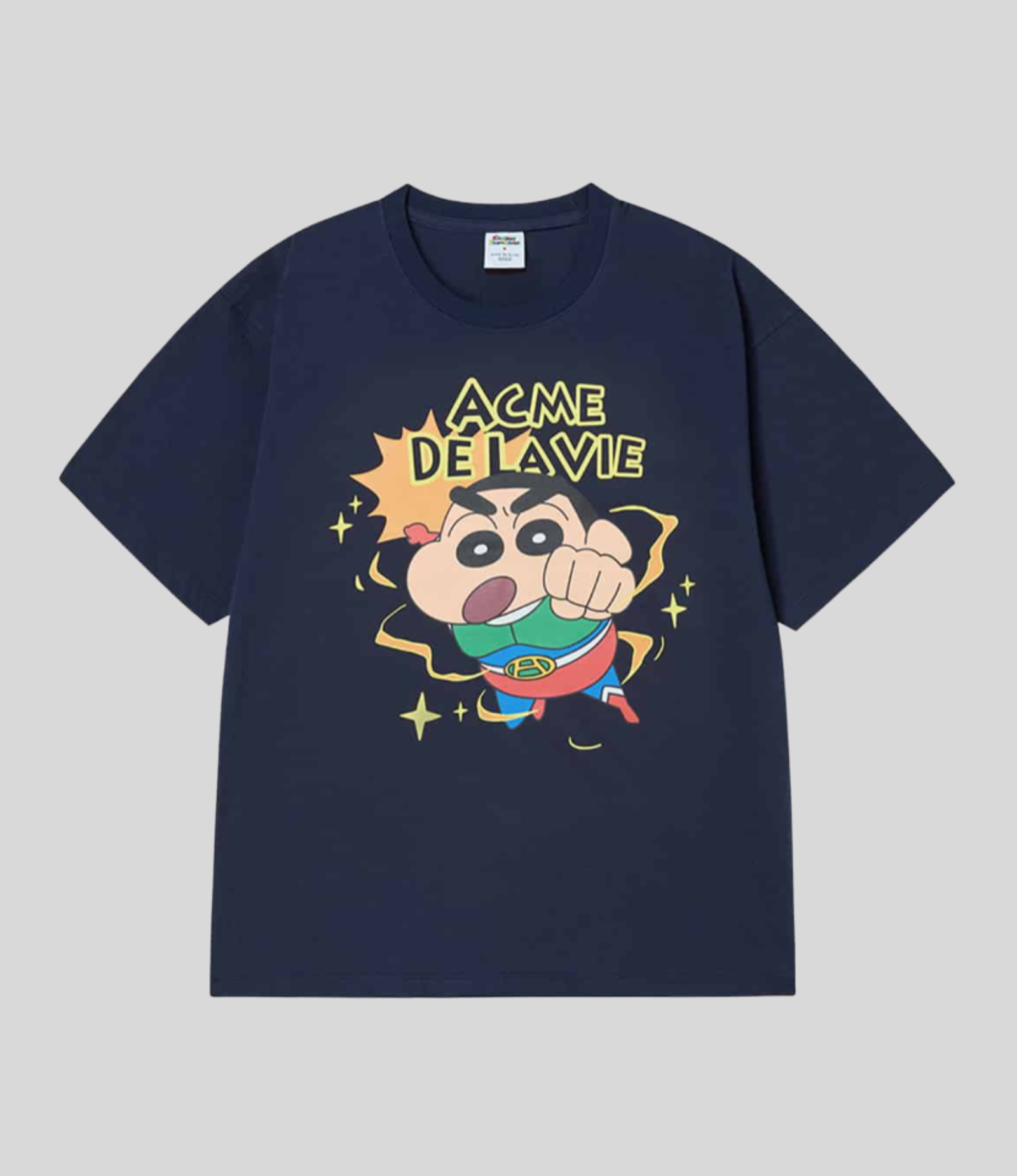 ADLV - Crayon Shin-chan Action Kamen Shinchan Short Sleeve T-Shirt _ Black 1 - Image 2