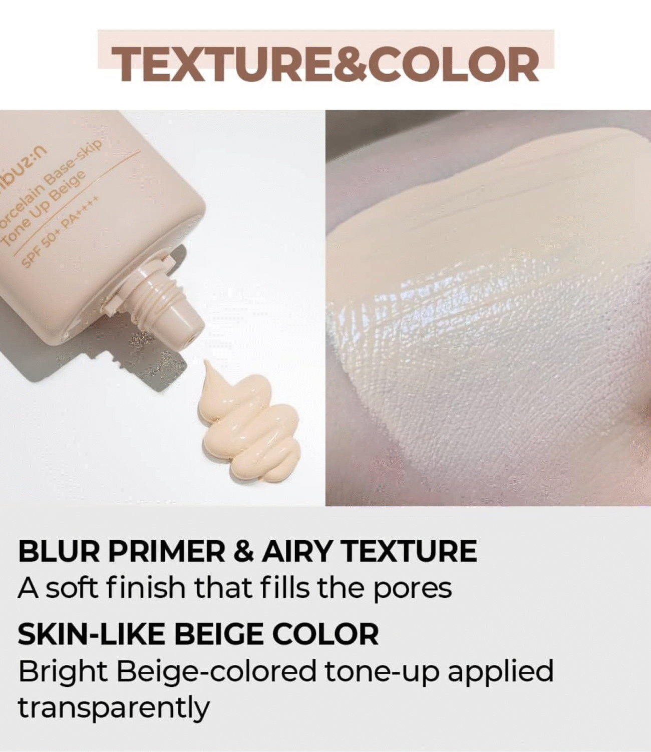 NUMBUZIN - No.3 Porcelain Base skip Tone Up Beige Duo Set - Image 3