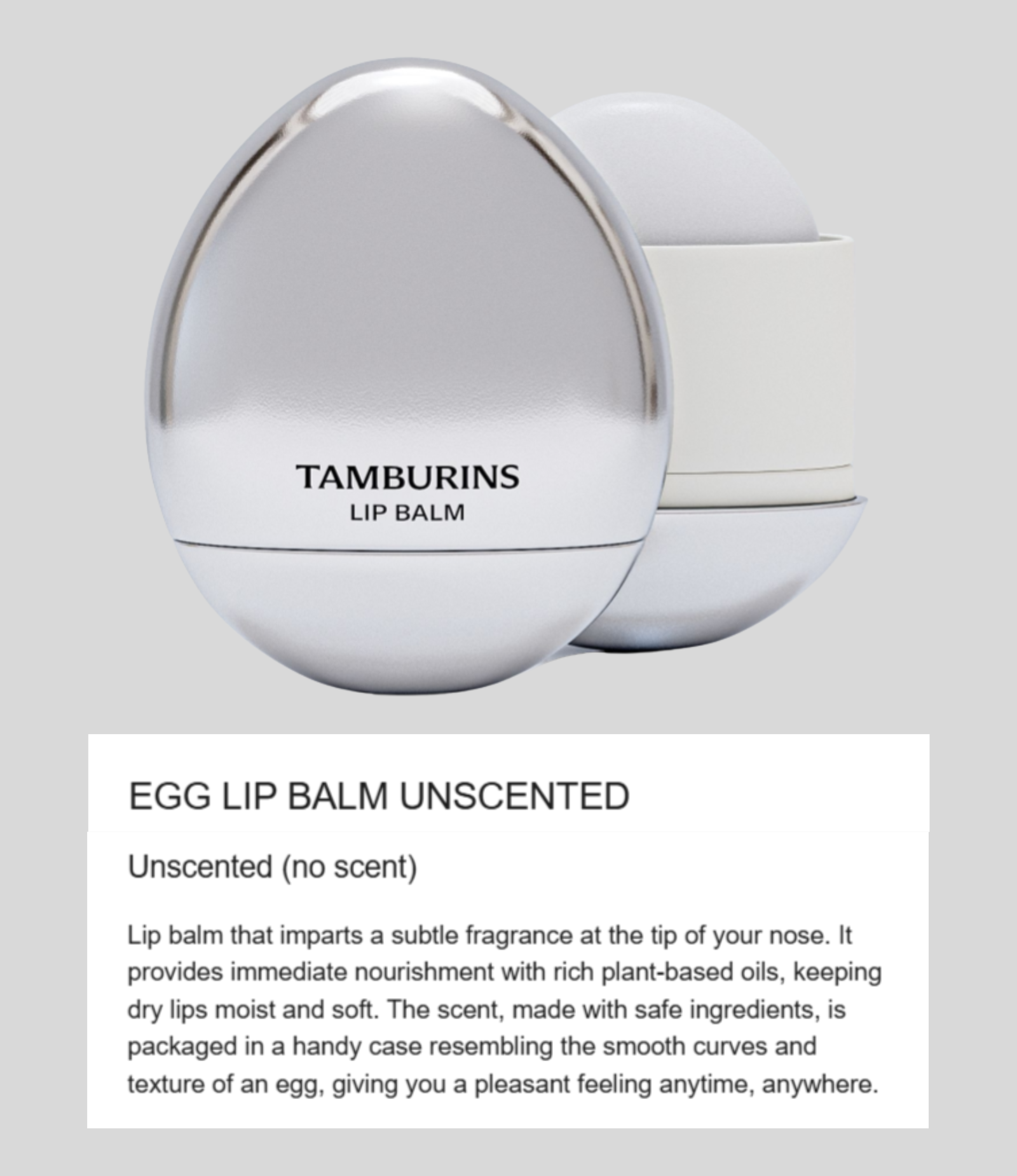 TAMBURINS - Egg Lip Balm - Image 2