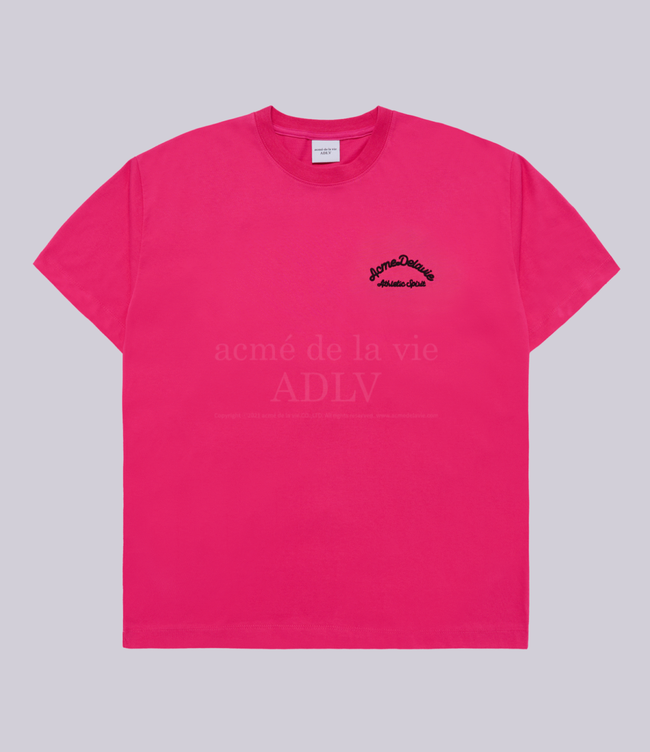 ADLV - Script Embossing Chain ​​Needlework Short Sleeve T-Shirt - Image 5