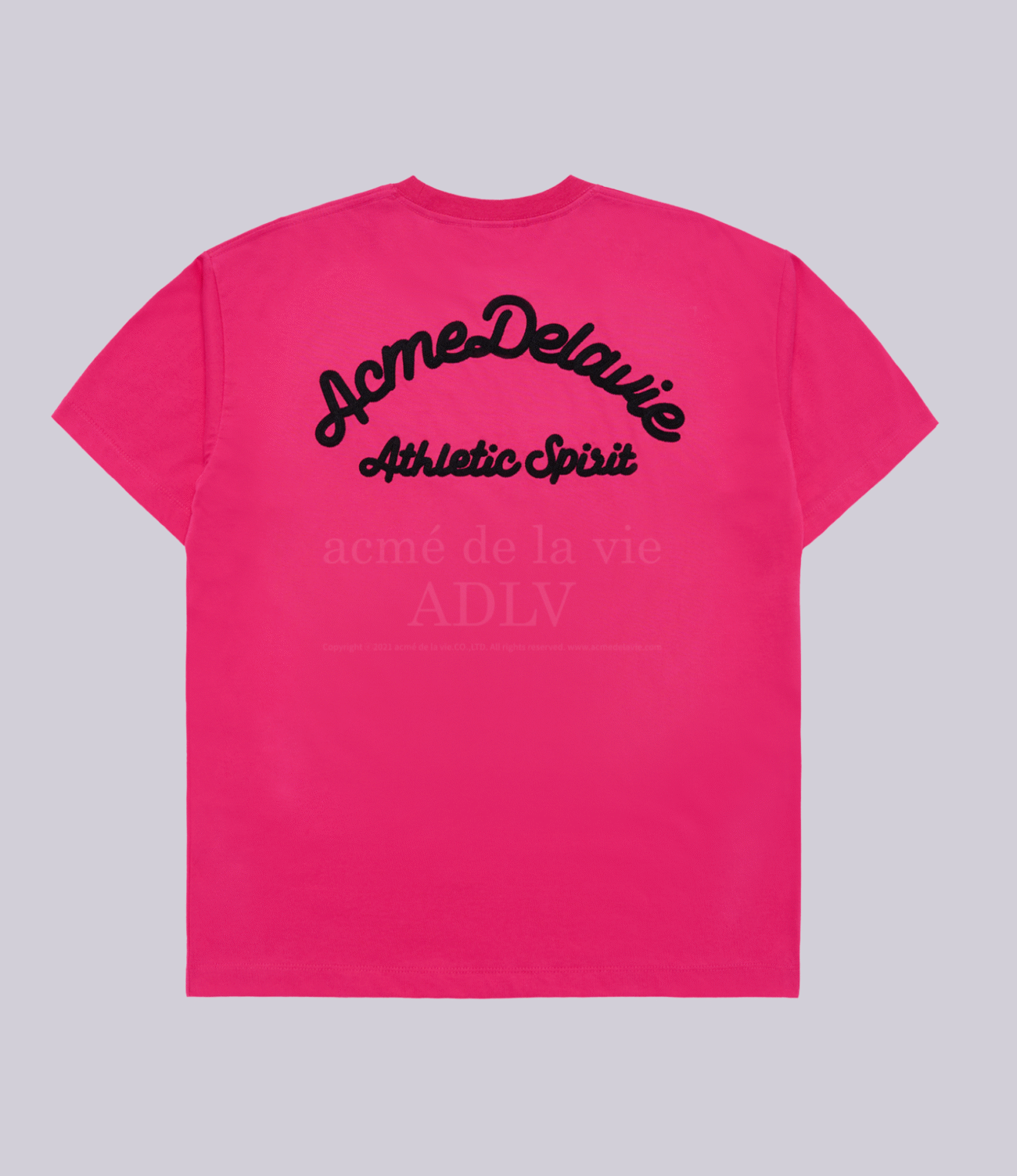 ADLV - Script Embossing Chain ​​Needlework Short Sleeve T-Shirt - Image 4