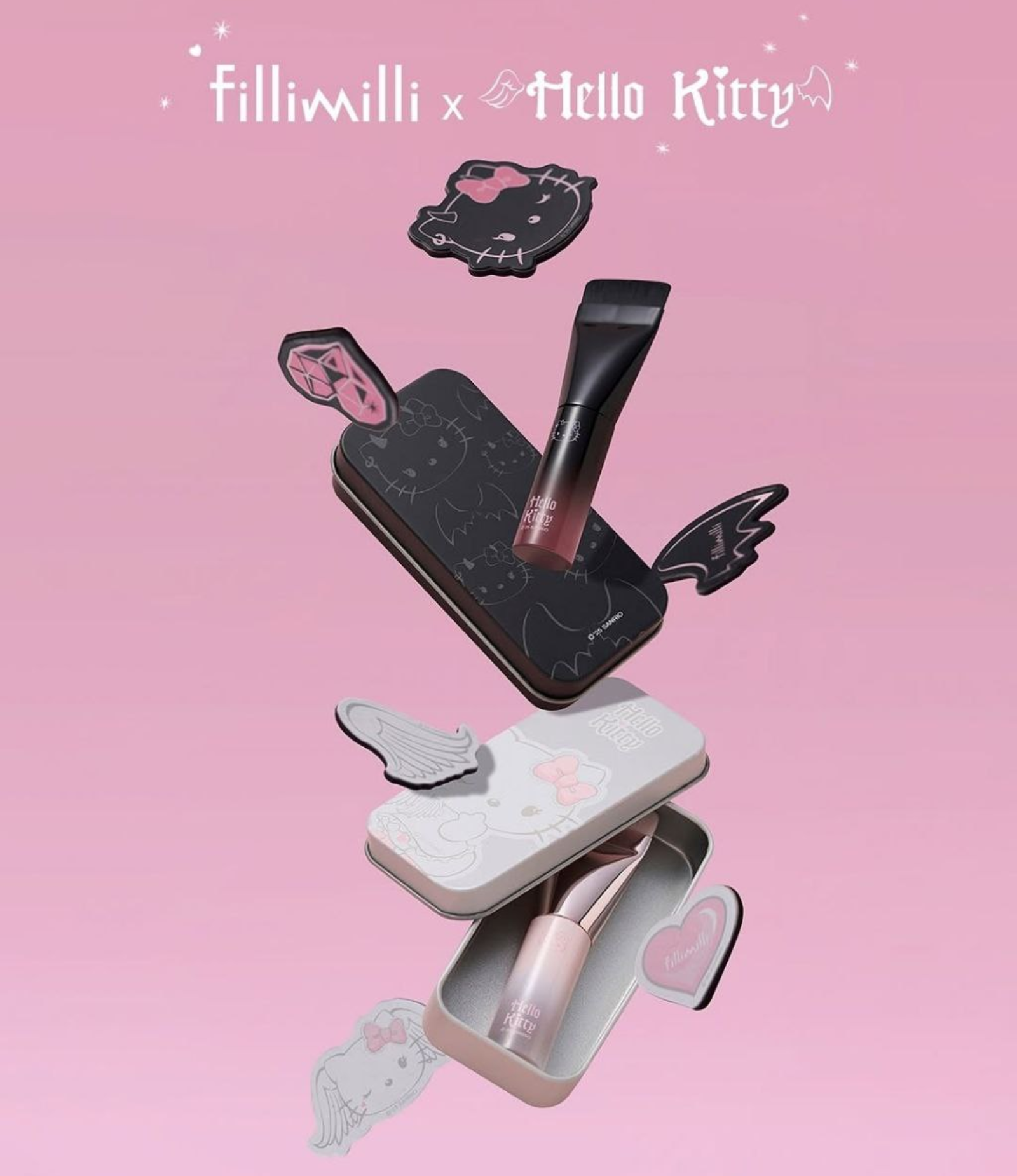 FILLIMILI - SPECIAL EDITION HELLO KITTY - Mini Spatula Brush 828 (Tin Case) - Image 3