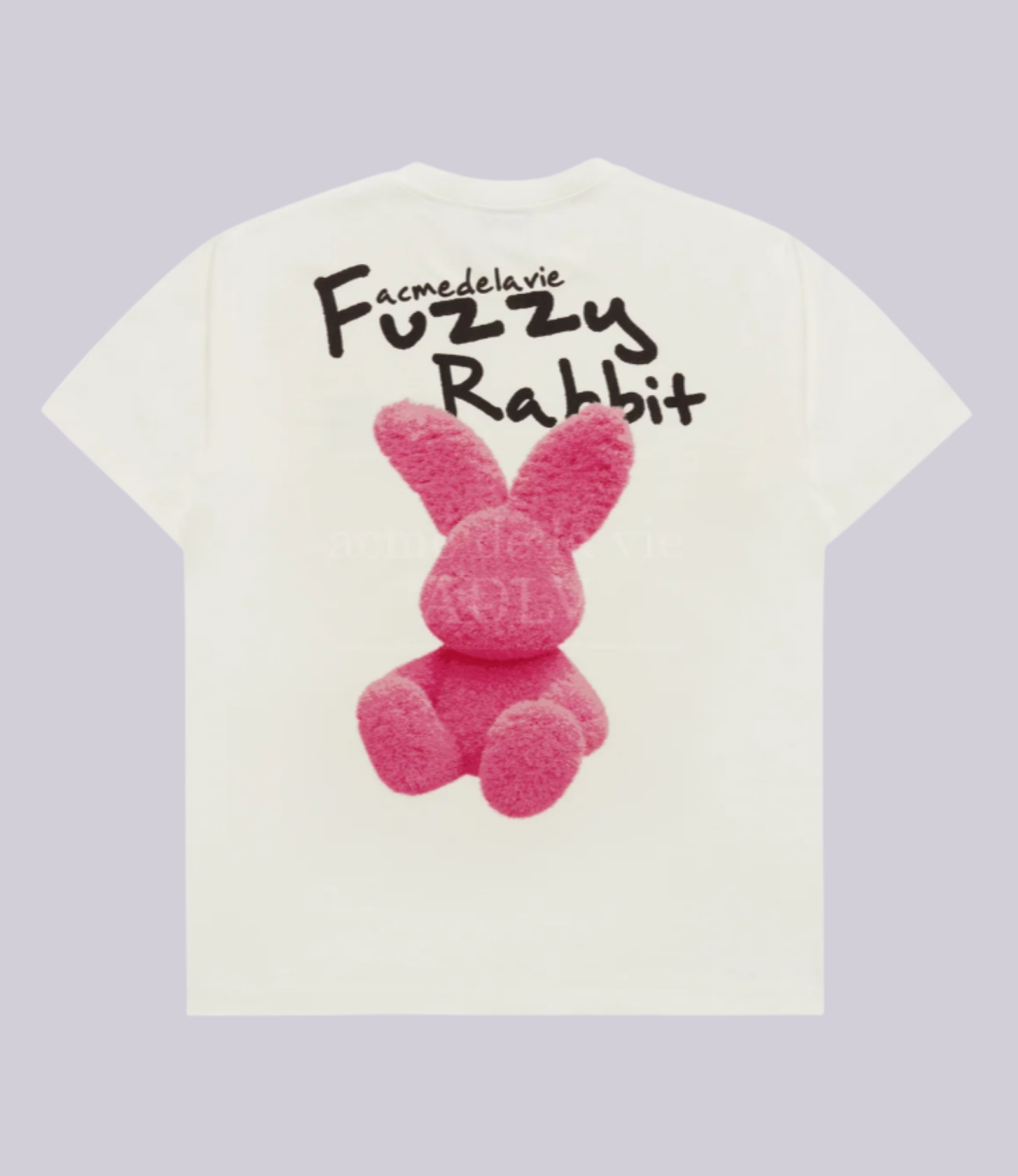 ADLV - Doodle Fuzzy Rabbit Short Sleeve T-Shirt - Image 2