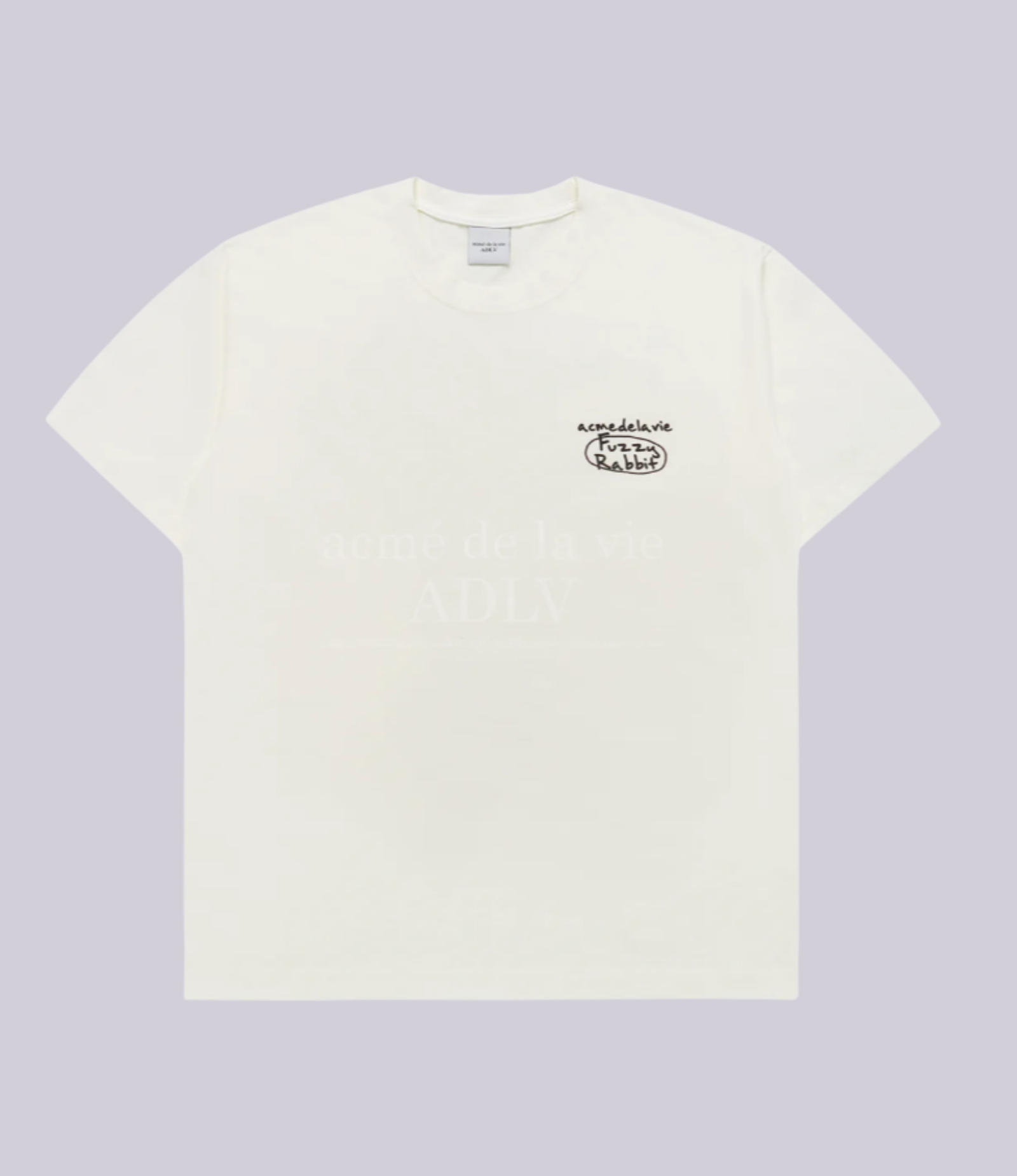 ADLV - Doodle Fuzzy Rabbit Short Sleeve T-Shirt - Image 3