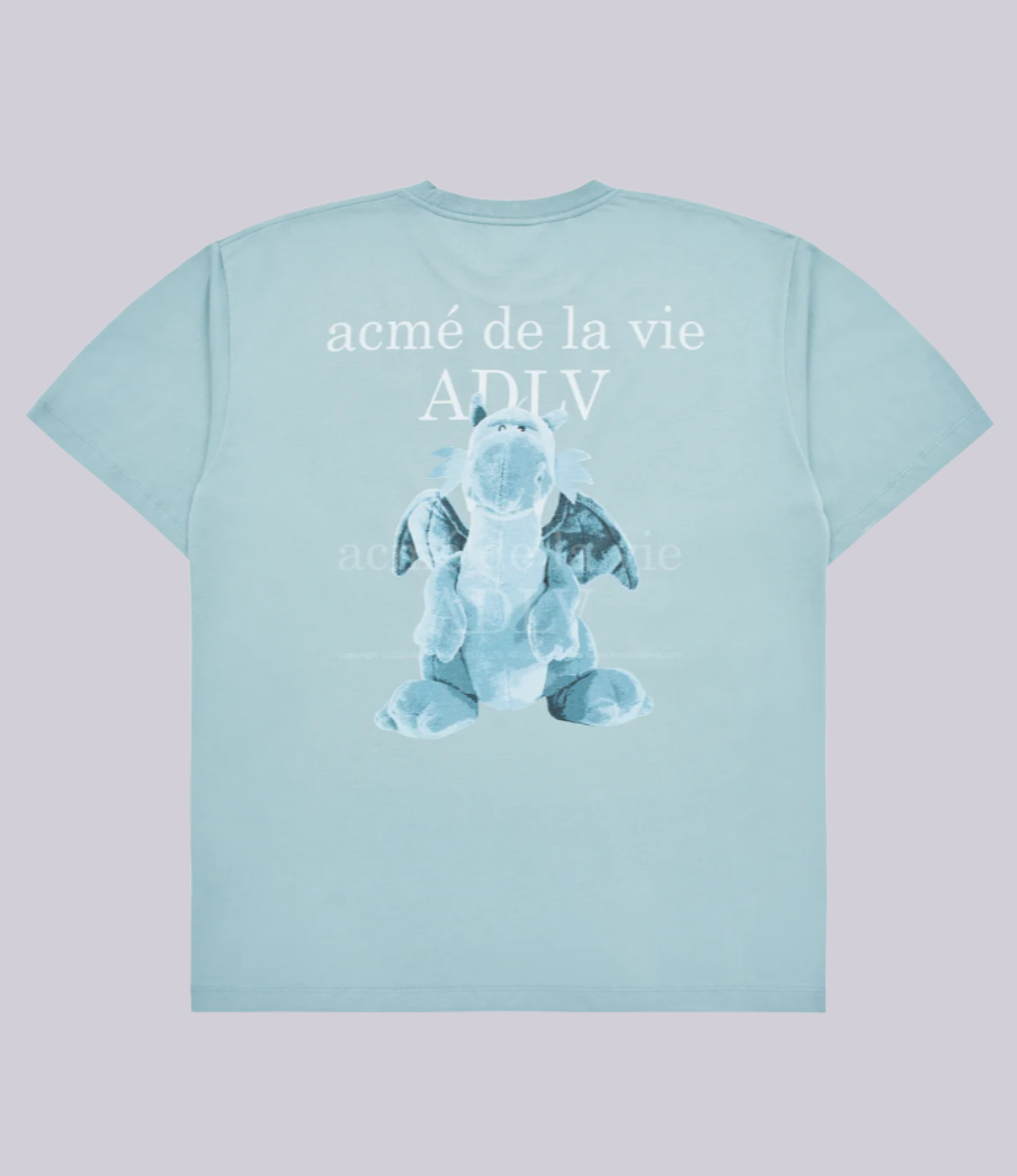 ADLV - Fuzzy Dragon Artwork Short Sleeve T-Shirt - Image 2