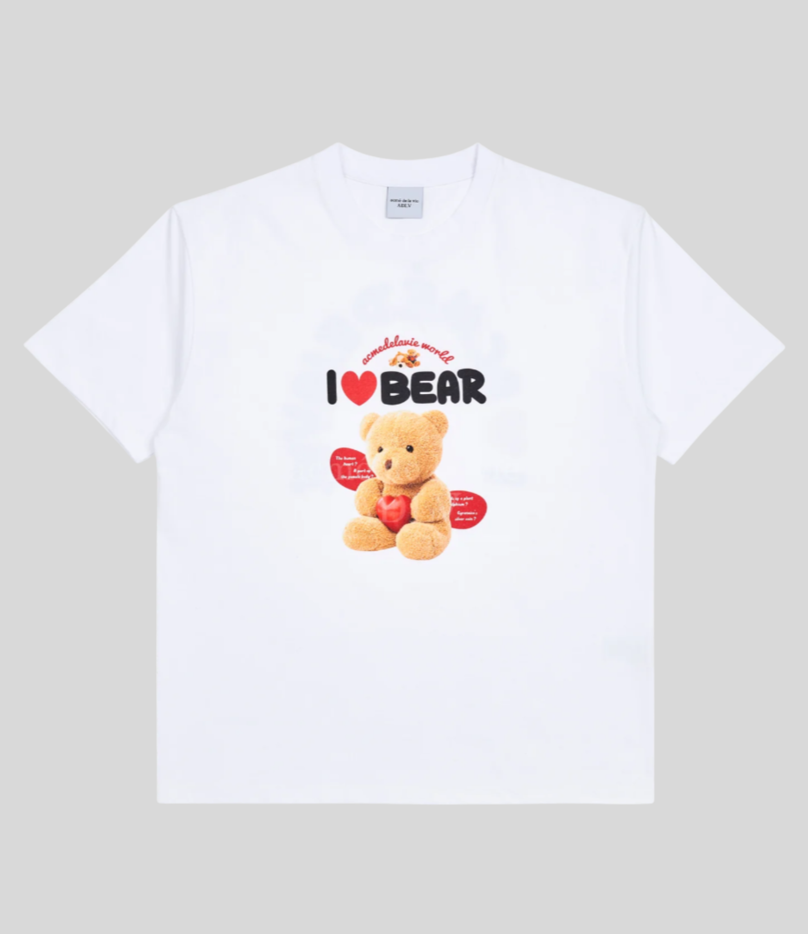 ADLV - I Love Teddy Bear Short Sleeve T-Shirt - Image 3