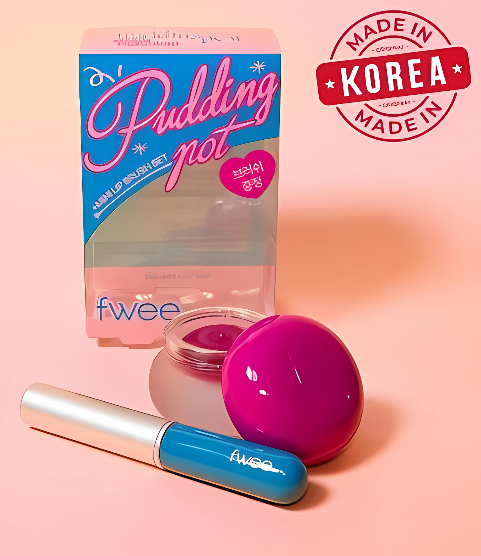 FWEE - Lip & Cheek Blurry Pudding Pot + Brush