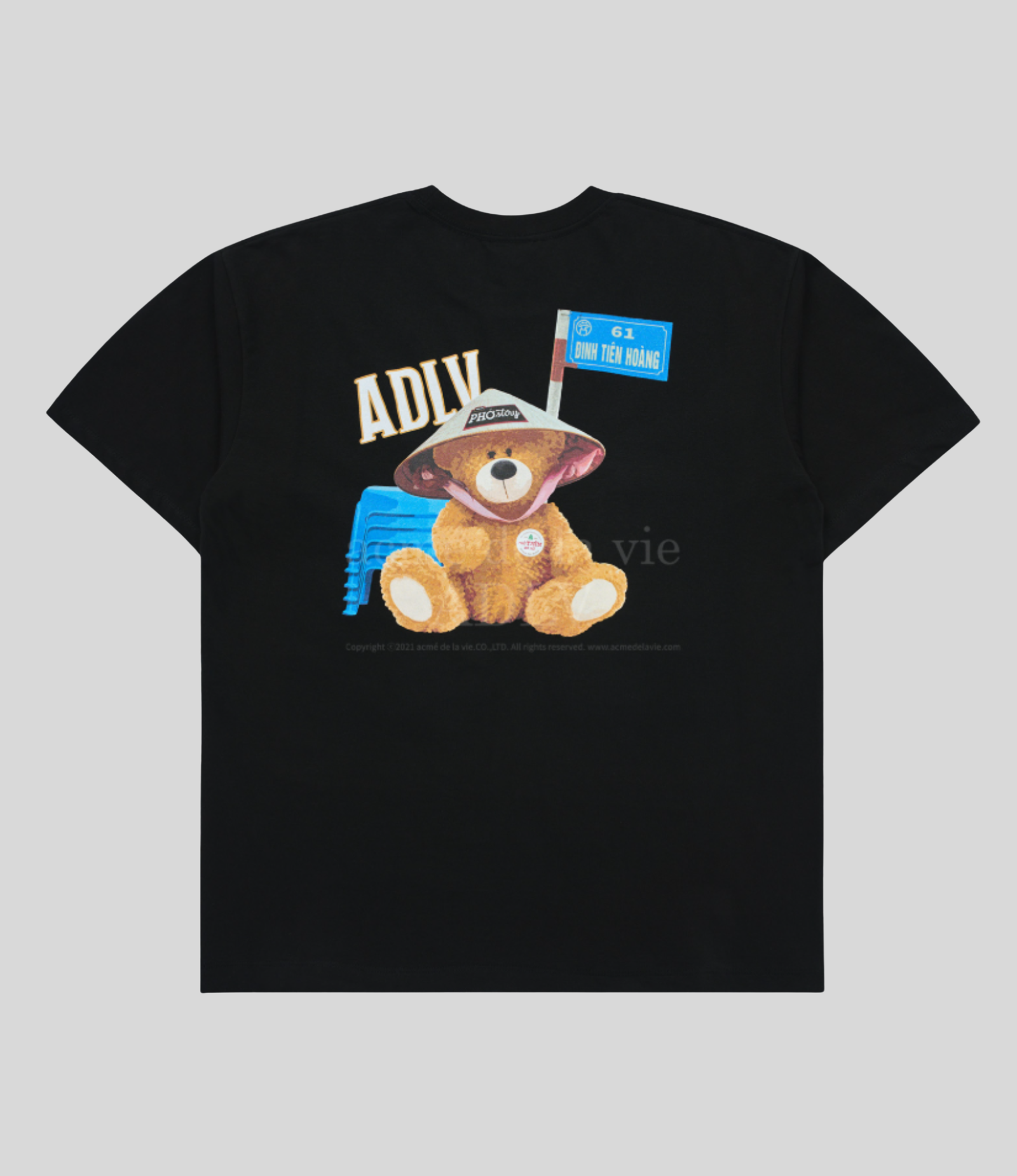 ADLV - PHO STORY X ADLV - Road Sign Bear Short Sleeve T-Shirt