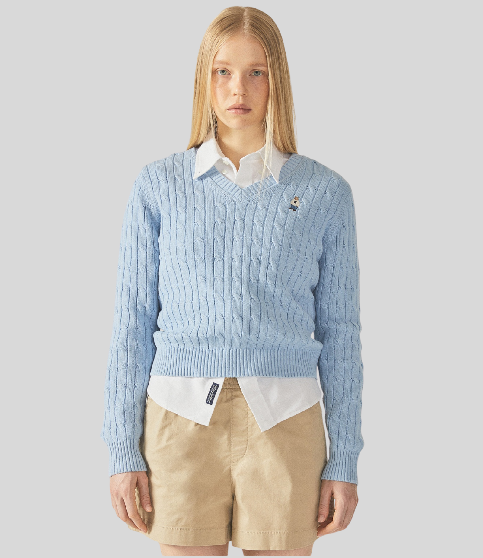 WHO.AU - V-neck Cable Sweater