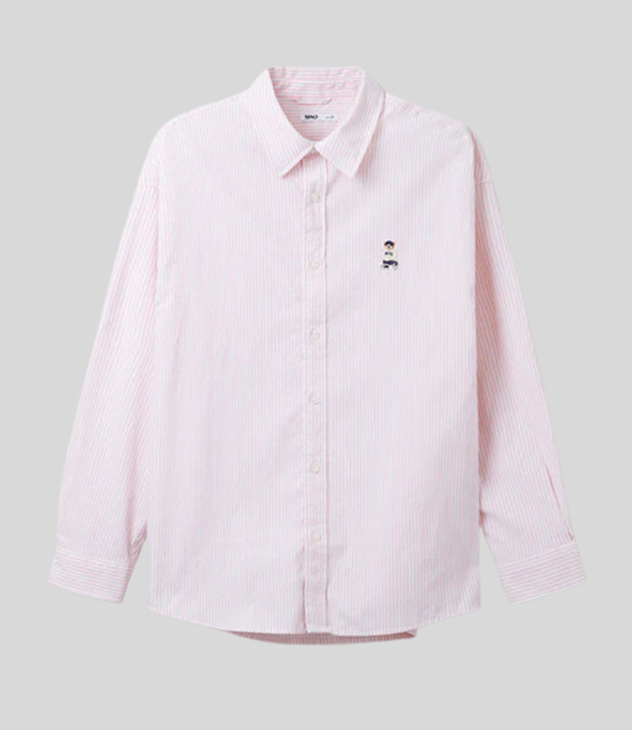 SPAO - Oxford Overfit Shirt (Long Sleeves) Pink S - Image 2