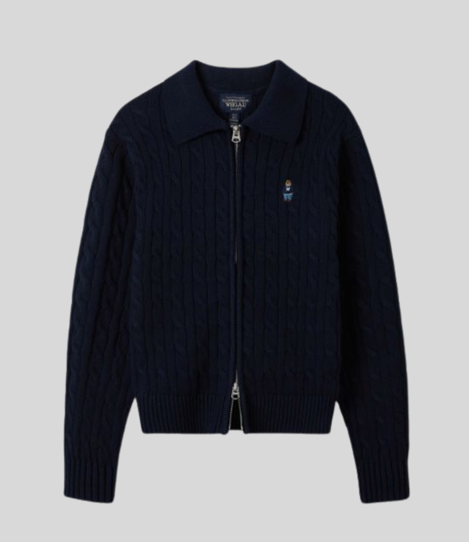 WHO.AU - Steve Crop Cable Zip-up Cardigan
